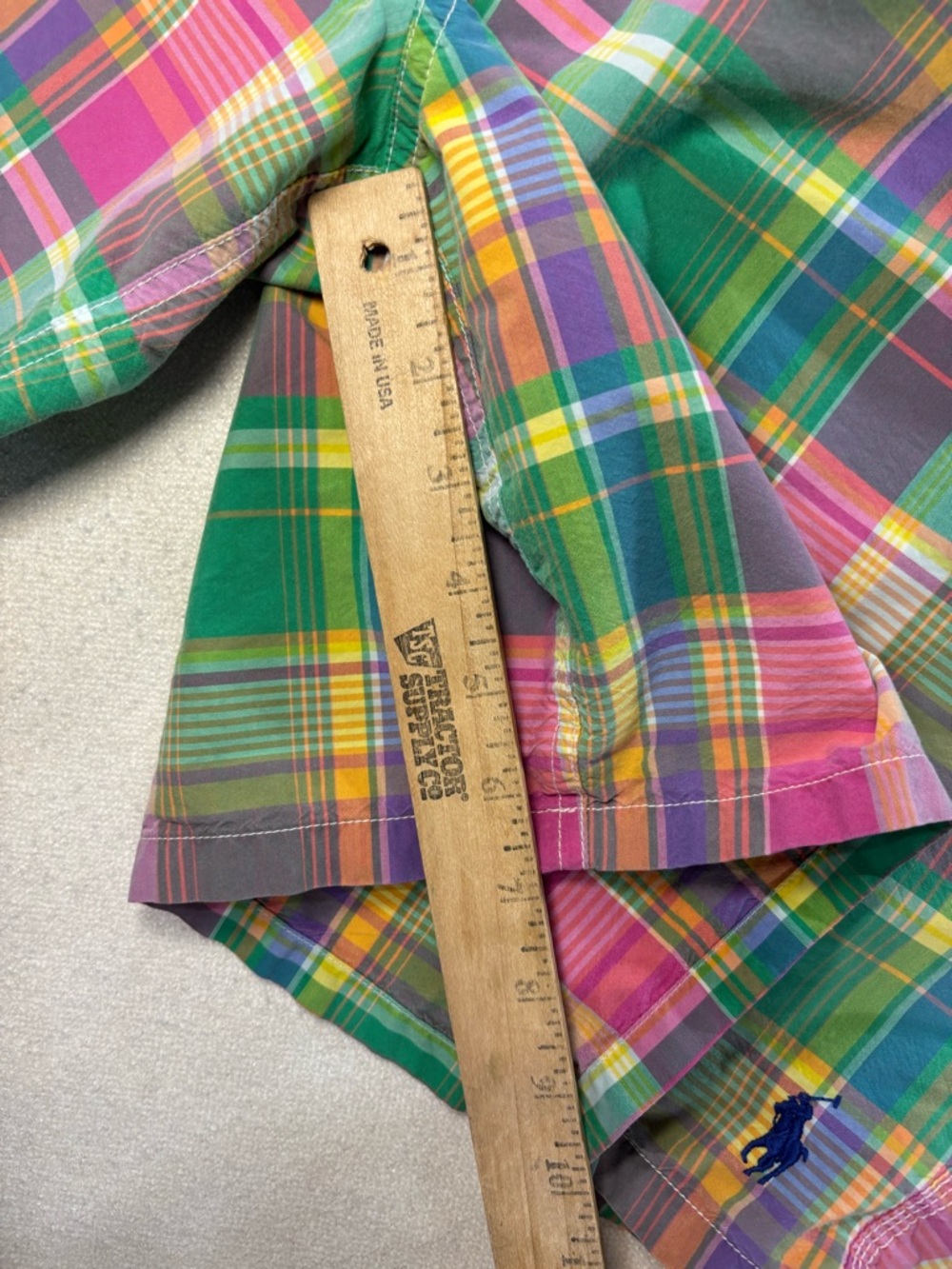 Polo Ralph Lauren Swim Trunks Mens LT Plaid Multicolor Beach Preppy - Picture 6 of 8
